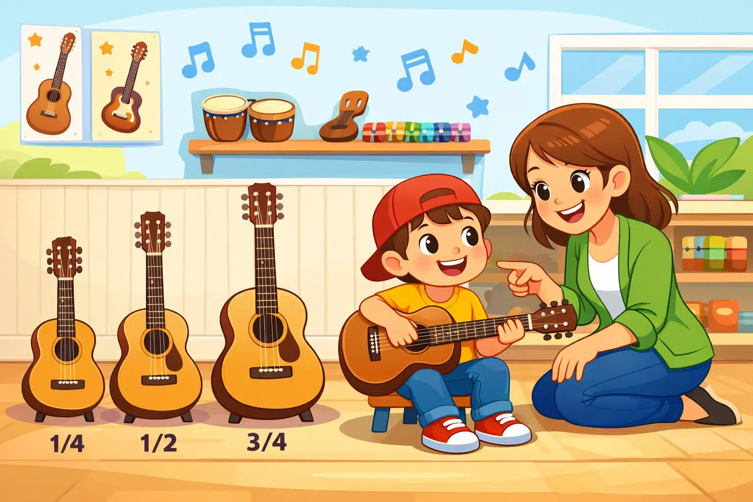The 4 Main Guitar Sizes for Kids